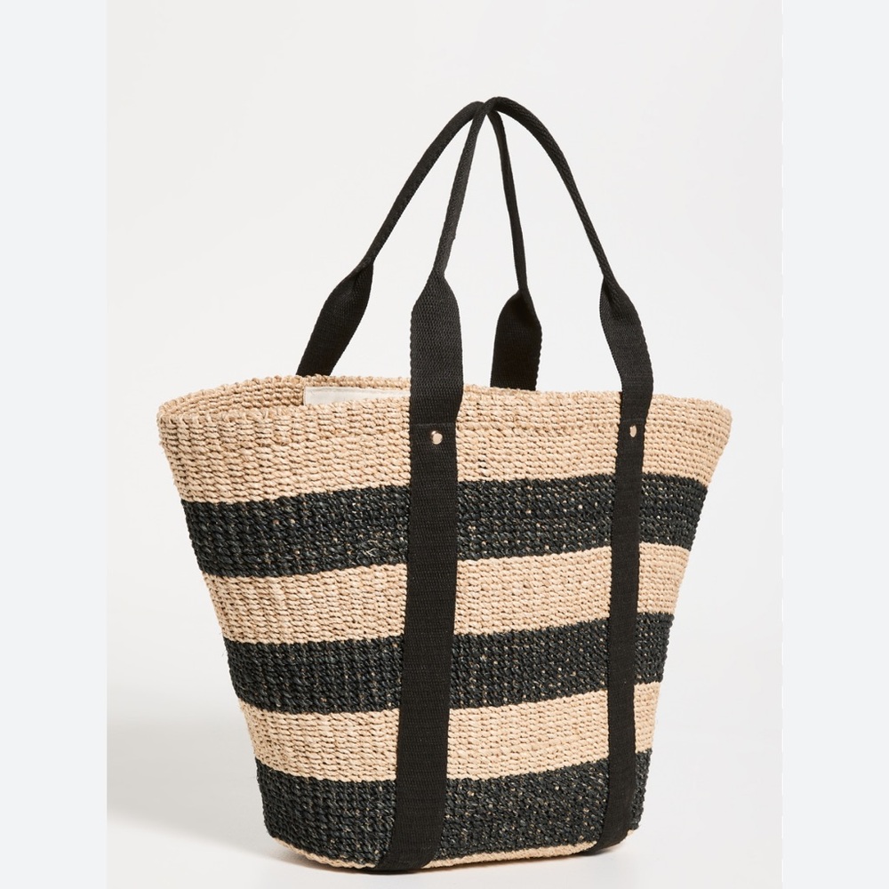 Like New Kayu Merritt woven bag in stripe black